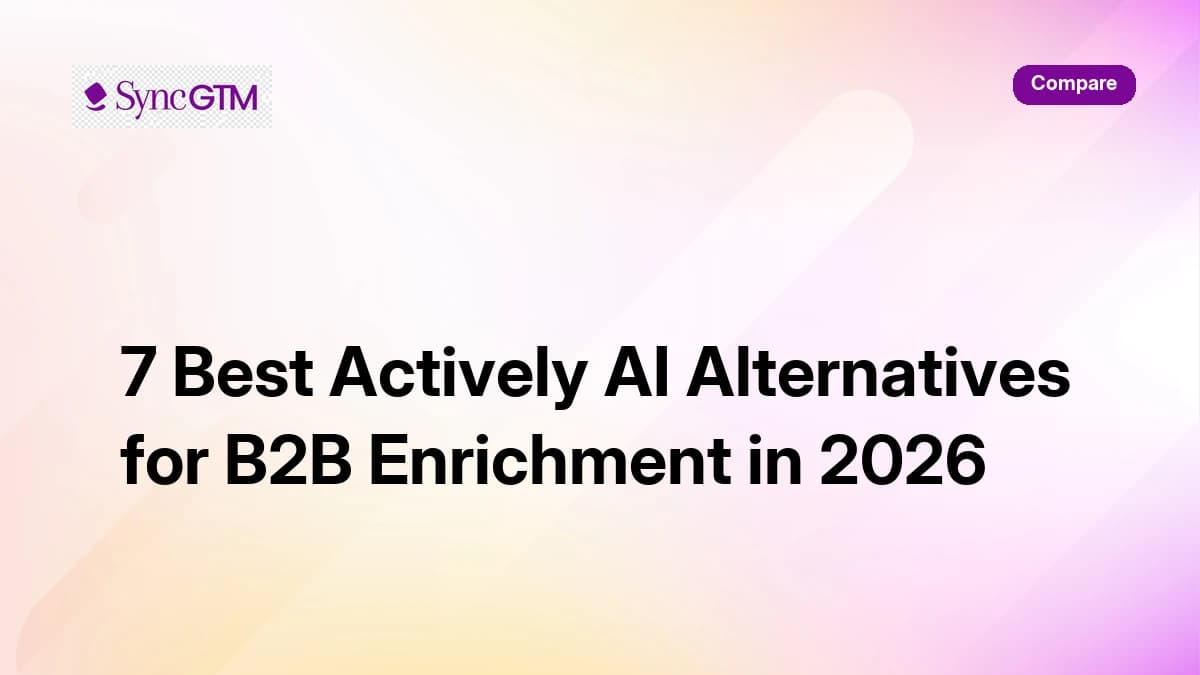 7 best Actively AI alternatives for B2B enrichment in 2026 — ranked comparison