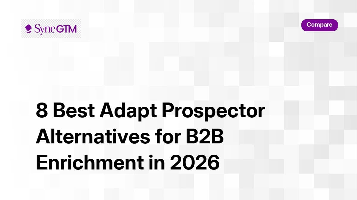 8 best Adapt Prospector alternatives for B2B enrichment in 2026 — ranked comparison