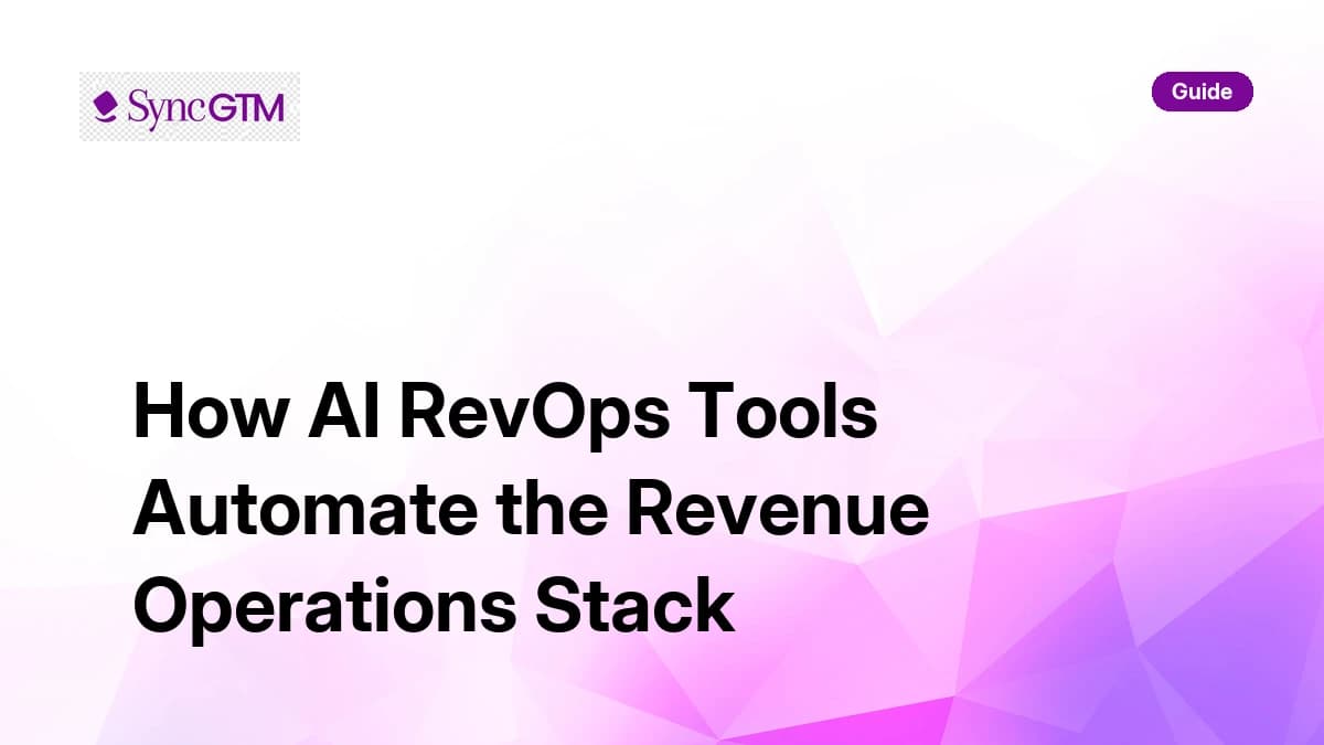 How AI RevOps Tools Automate the Revenue Operations Stack