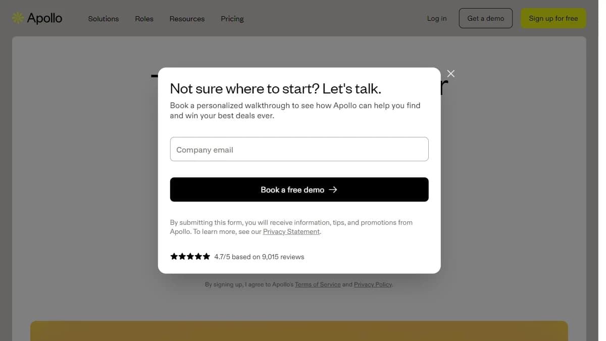 Apollo.io screenshot