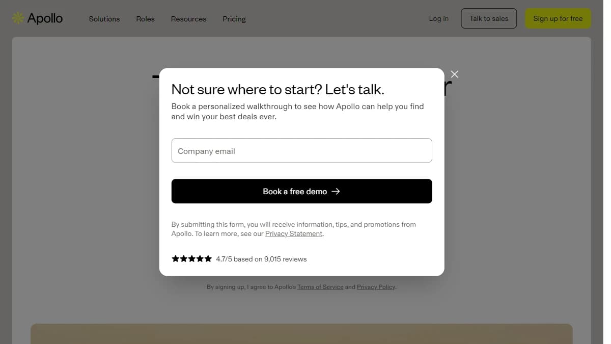 Apollo.io screenshot