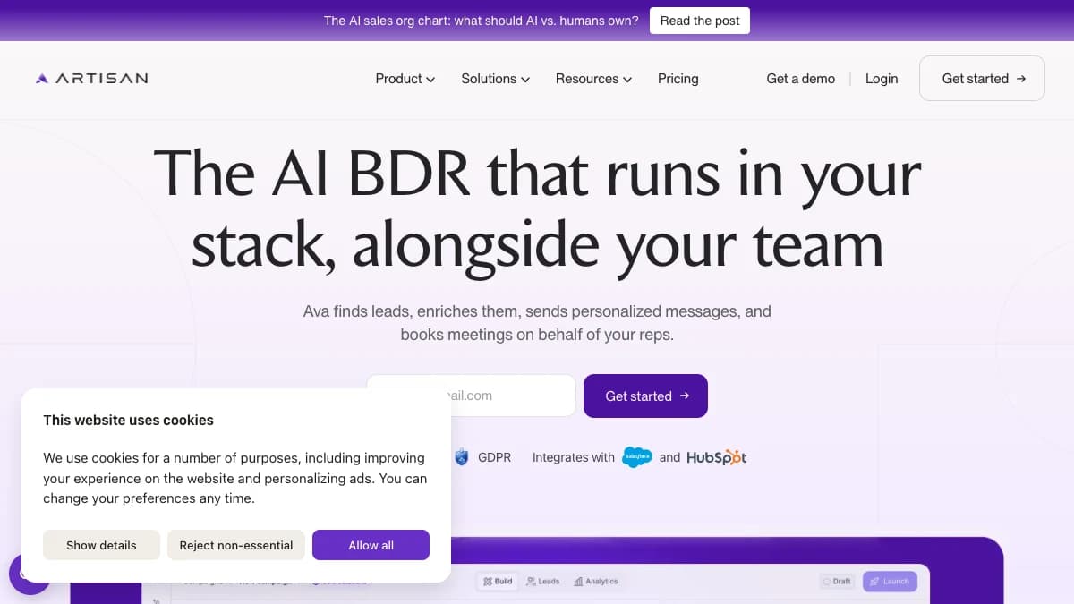 Artisan (Ava) - Teams wanting one autonomous agent to own the full outbound cycle end-to-end