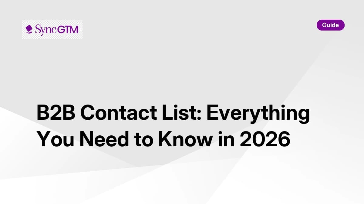 B2B Contact List: Everything You Need to Know in 2026