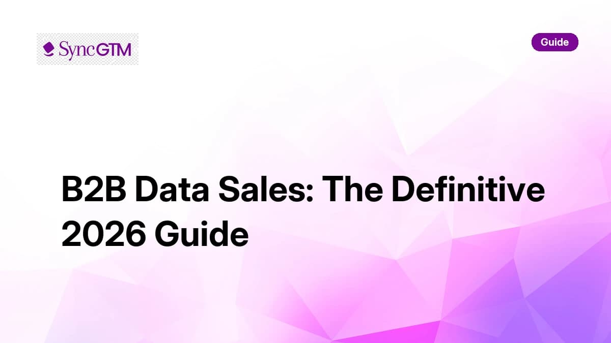 B2B Data Sales: The Definitive 2026 Guide