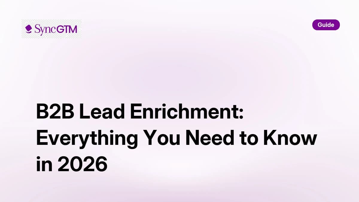 B2B Lead Enrichment: Everything You Need to Know in 2026