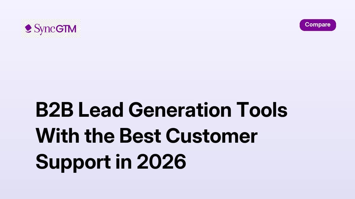 B2B Lead Generation Tools With the Best Customer Support in 2026
