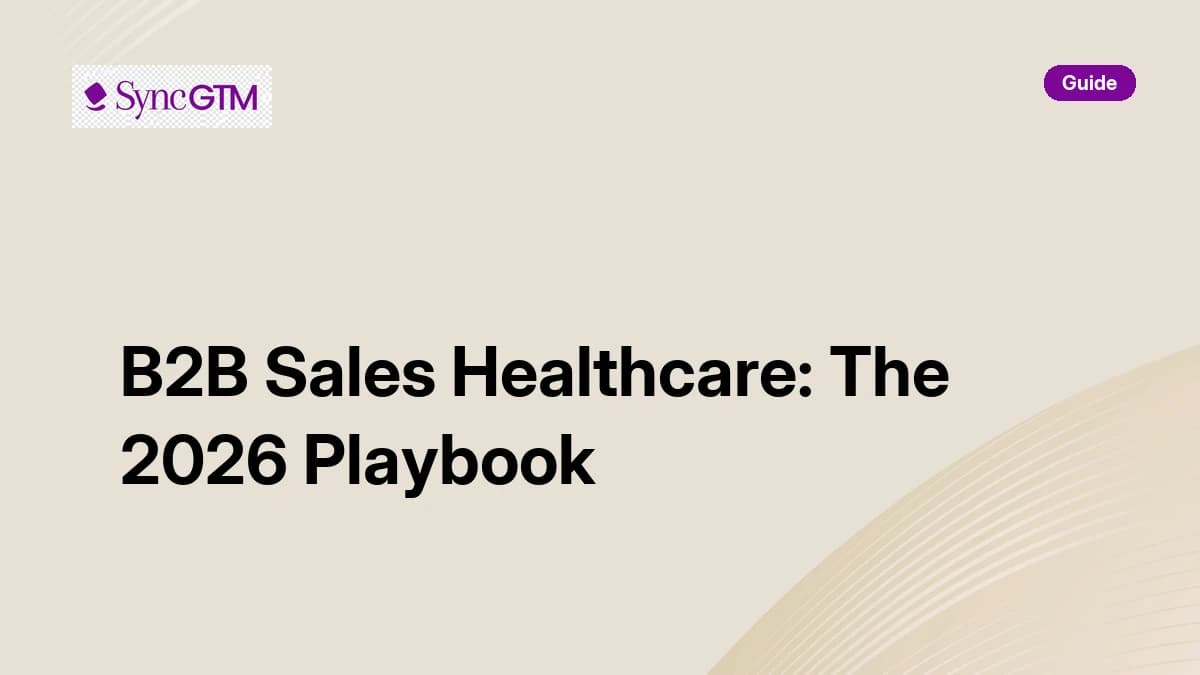 B2B Sales Healthcare: The 2026 Playbook for B2B Teams