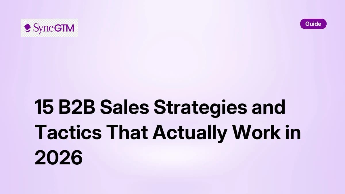 15 B2B Sales Strategies and Tactics That Actually Work in 2026