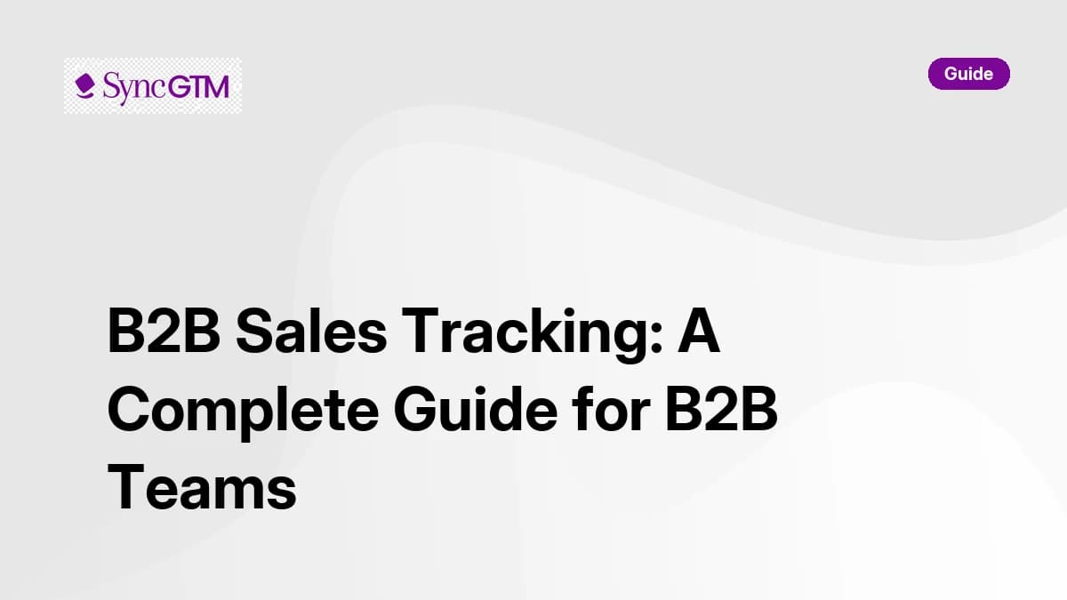 B2B sales tracking complete guide for B2B teams