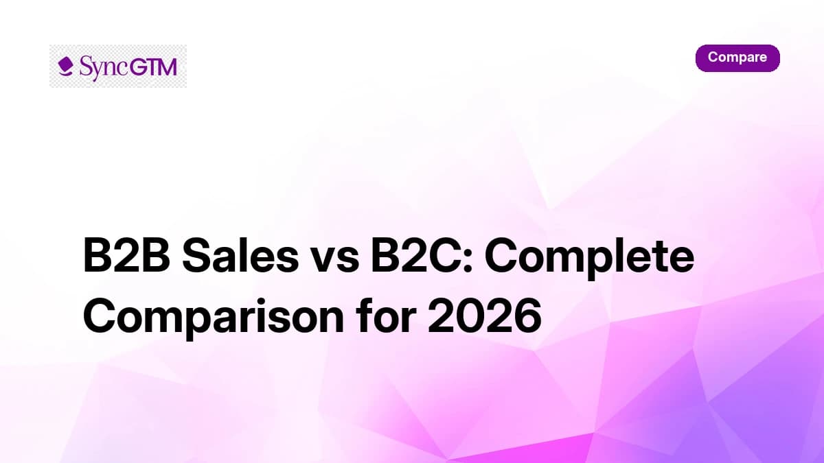 B2B sales vs B2C complete comparison 2026 — tools ranked