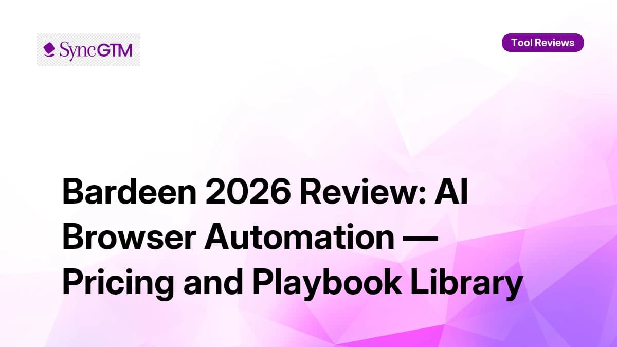 Bardeen review 2026 — AI browser automation tool with playbook library and CRM integrations