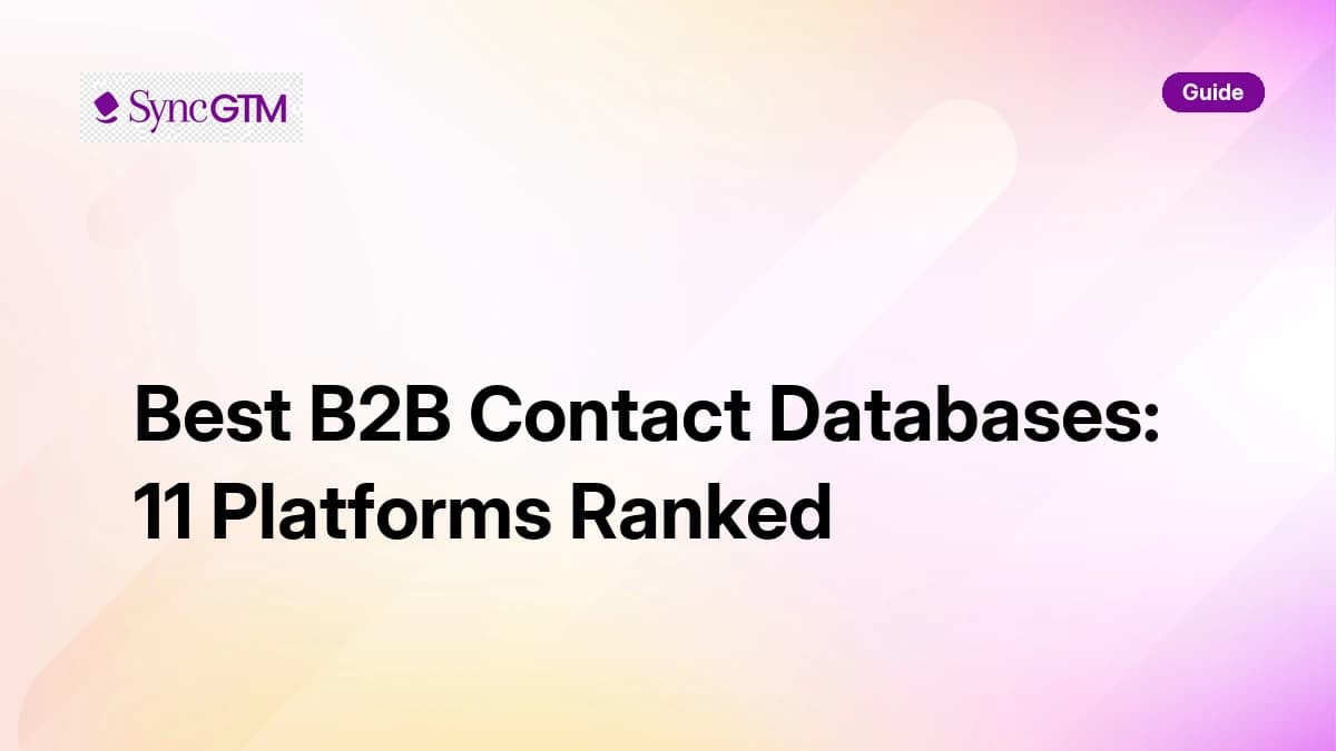 Best B2B Contact Databases: 11 Platforms Ranked for 2026