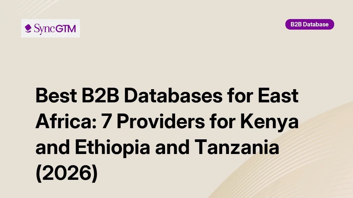 Best B2B databases for East Africa in 2026 — Kenya, Ethiopia, Tanzania, Uganda ranked by coverage