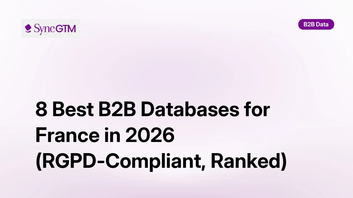 Best B2B databases for France in 2026 — ranked by accuracy and RGPD compliance
