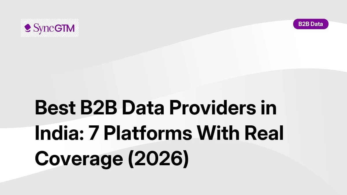 Best B2B data providers for India in 2026 — ranked by coverage and accuracy