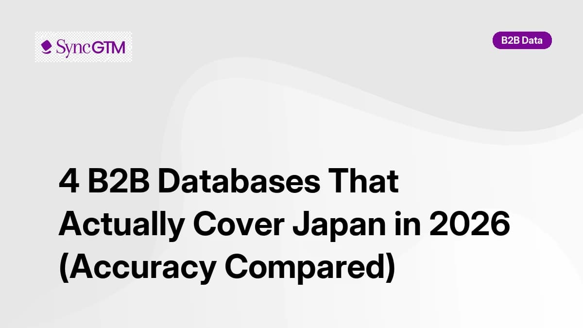 Best B2B databases for Japan in 2026 — ranked by coverage and accuracy