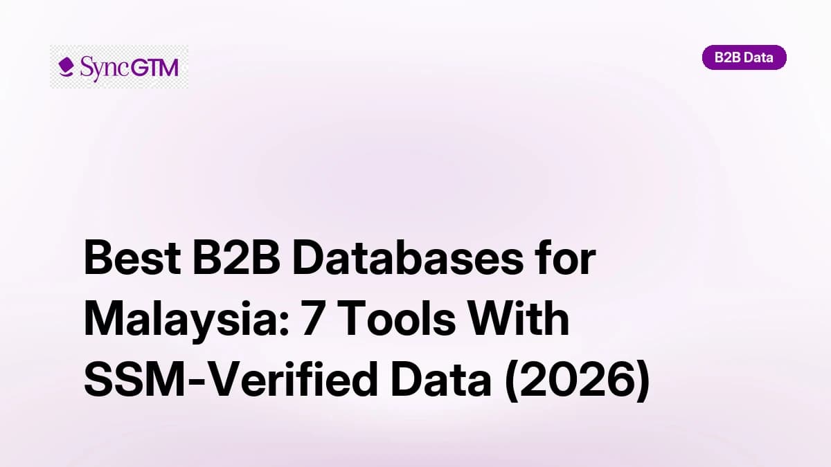 Best B2B databases for Malaysia in 2026 — ranked by SSM-verified coverage and ASEAN accuracy