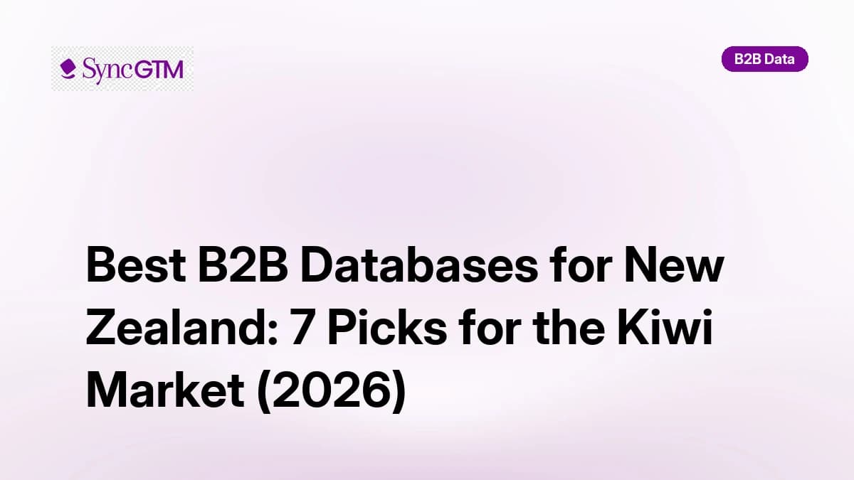 Best B2B databases for New Zealand in 2026 — ranked by ANZ coverage, NZBN verification, and Privacy Act compliance