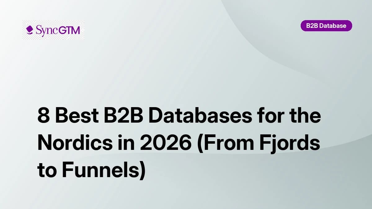 Best B2B databases for the Nordics in 2026 — Sweden, Norway, Denmark, Finland ranked by registry coverage and GDPR posture