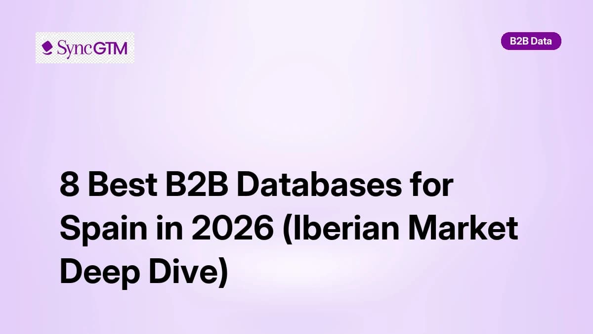 Best B2B databases for Spain in 2026 — ranked by Iberian coverage and AEPD compliance