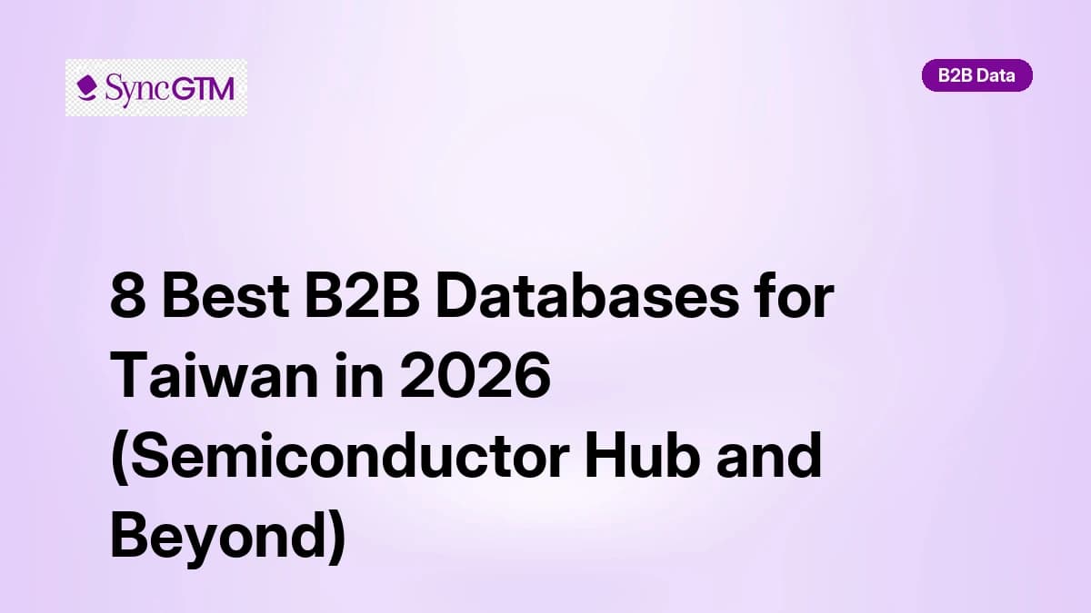 Best B2B databases for Taiwan in 2026 — ranked by semiconductor supply chain and contact coverage