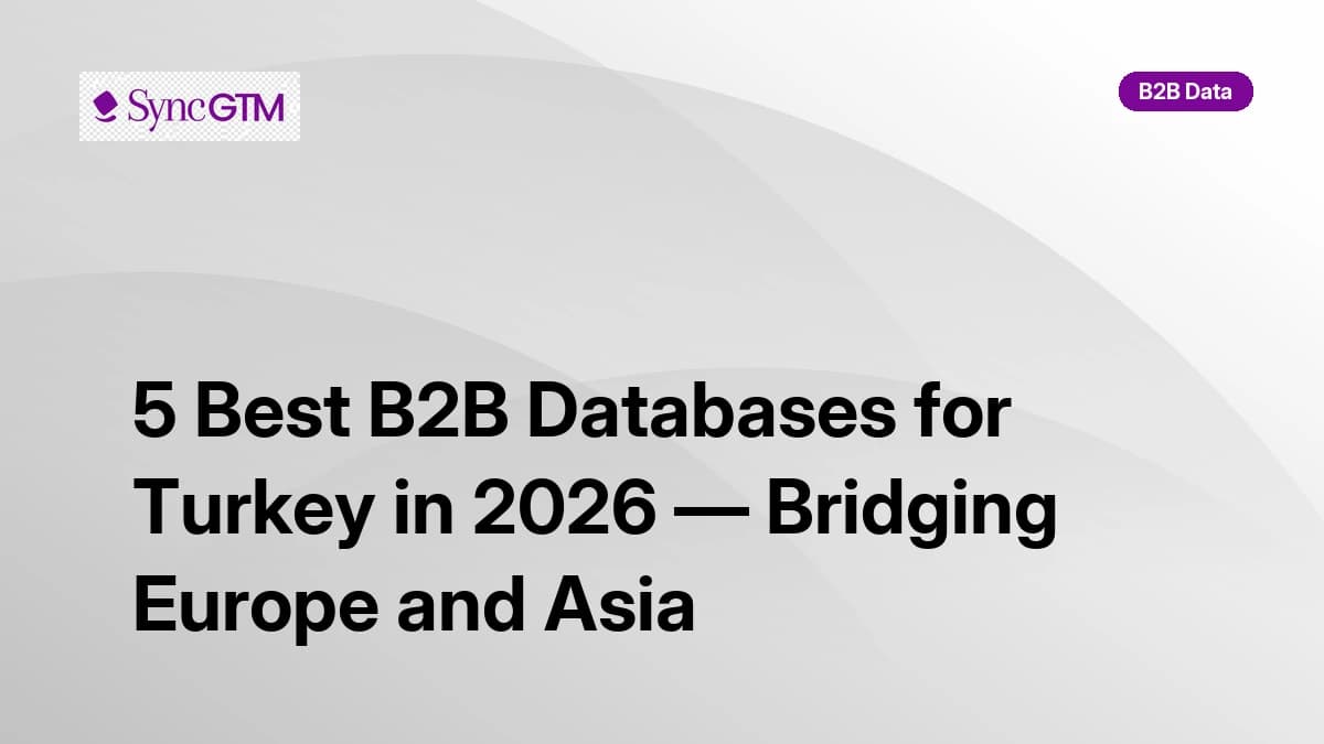 Best B2B databases for Turkey in 2026 — ranked by Istanbul coverage and KVKK compliance