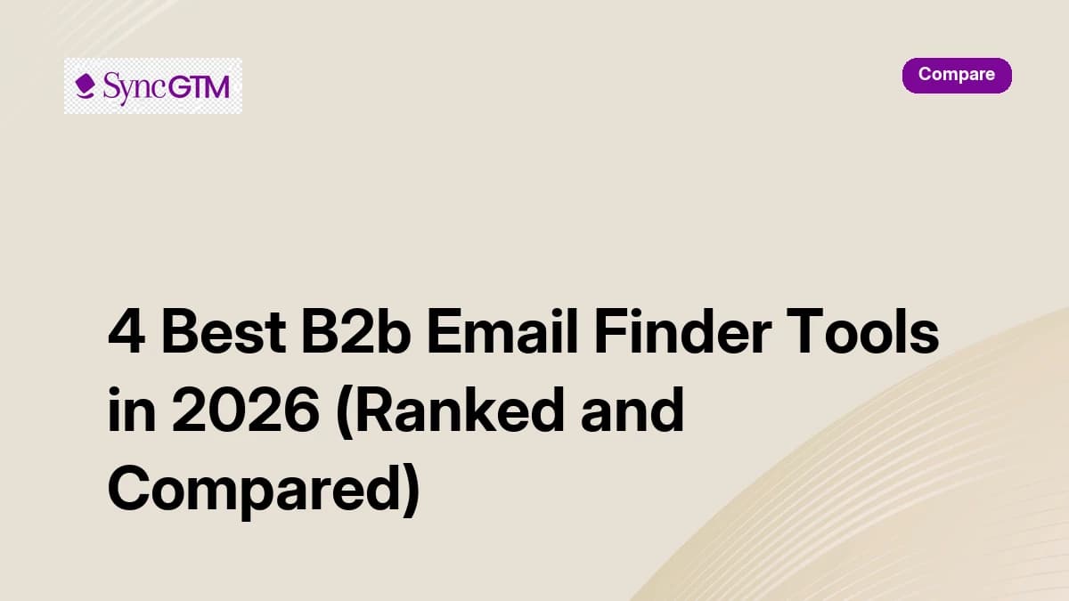 4 Best B2B Email Finder Tools in 2026 (Ranked and Compared)
