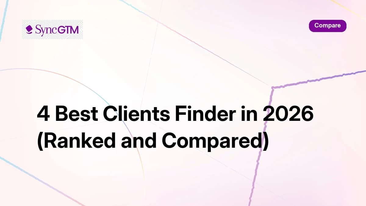 4 best clients finder tools in 2026 ranked and compared — SyncGTM, Apollo, Hunter.io, Cognism