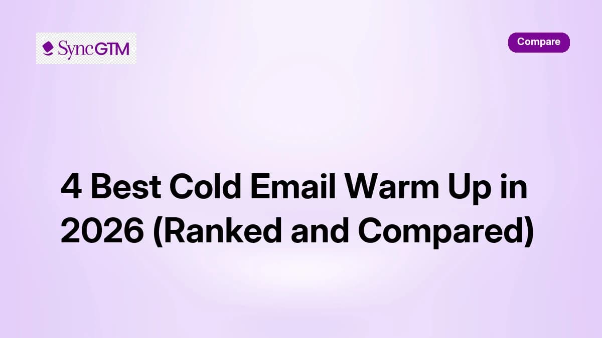 Best cold email warm up tools in 2026 — ranked comparison guide by SyncGTM