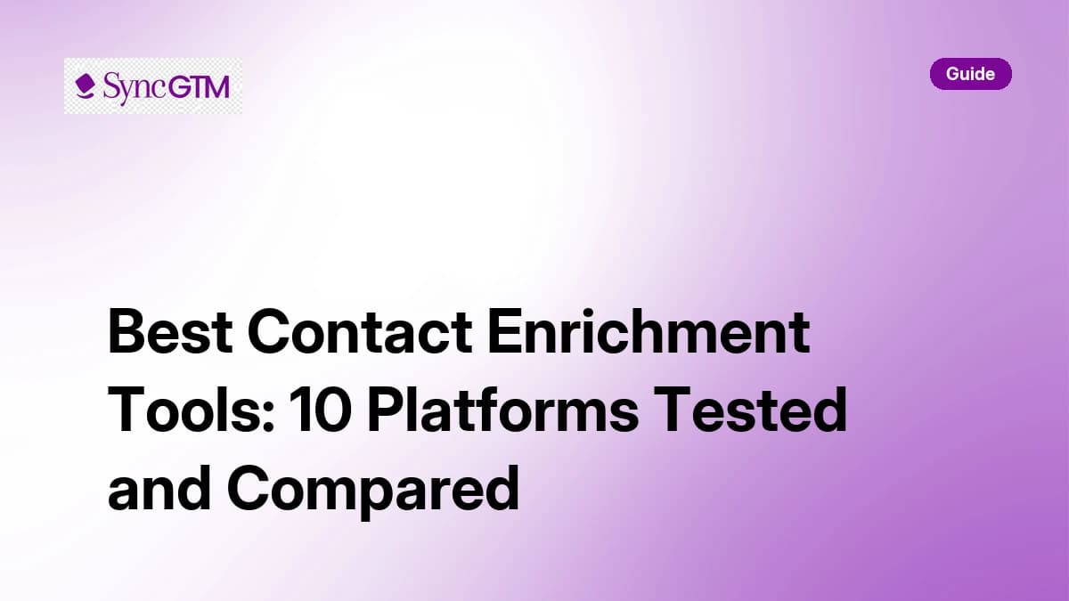 Best Contact Enrichment Tools in 2026: 10 Platforms Tested and Compared