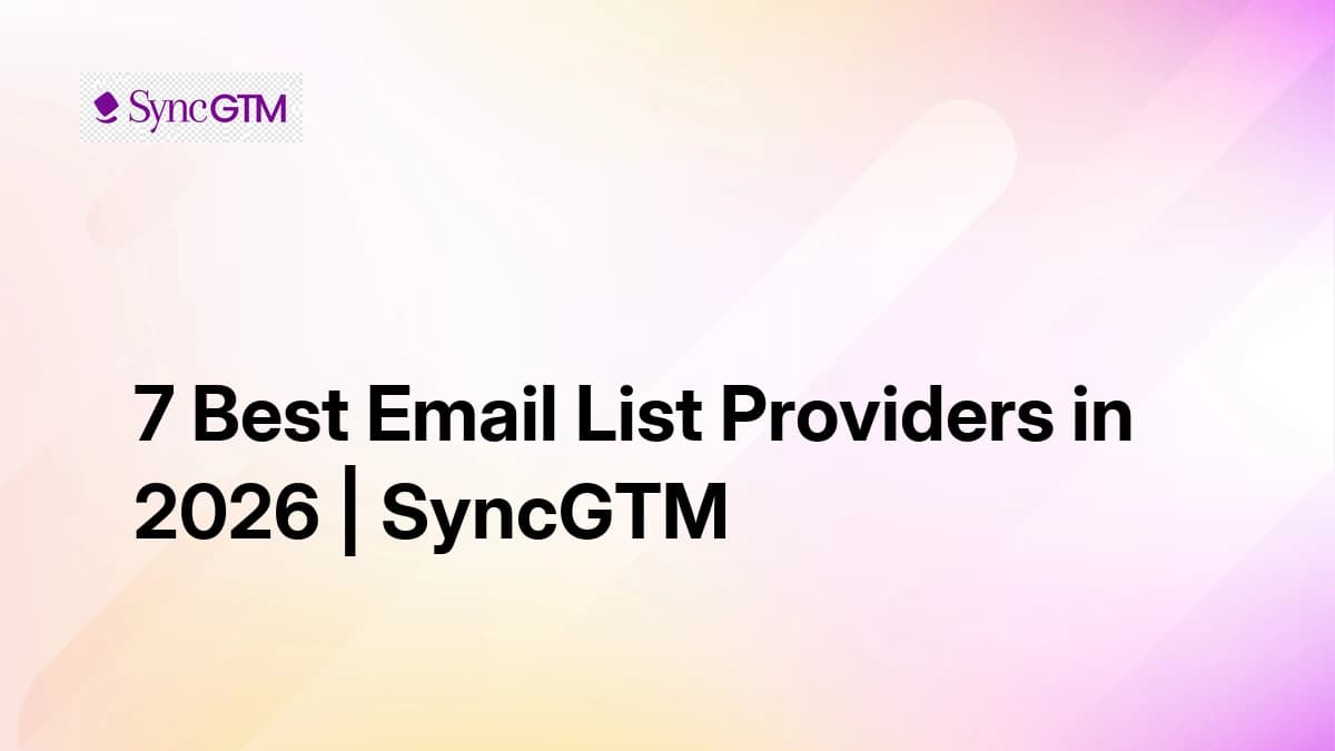 Best email list providers in 2026 — B2B comparison guide