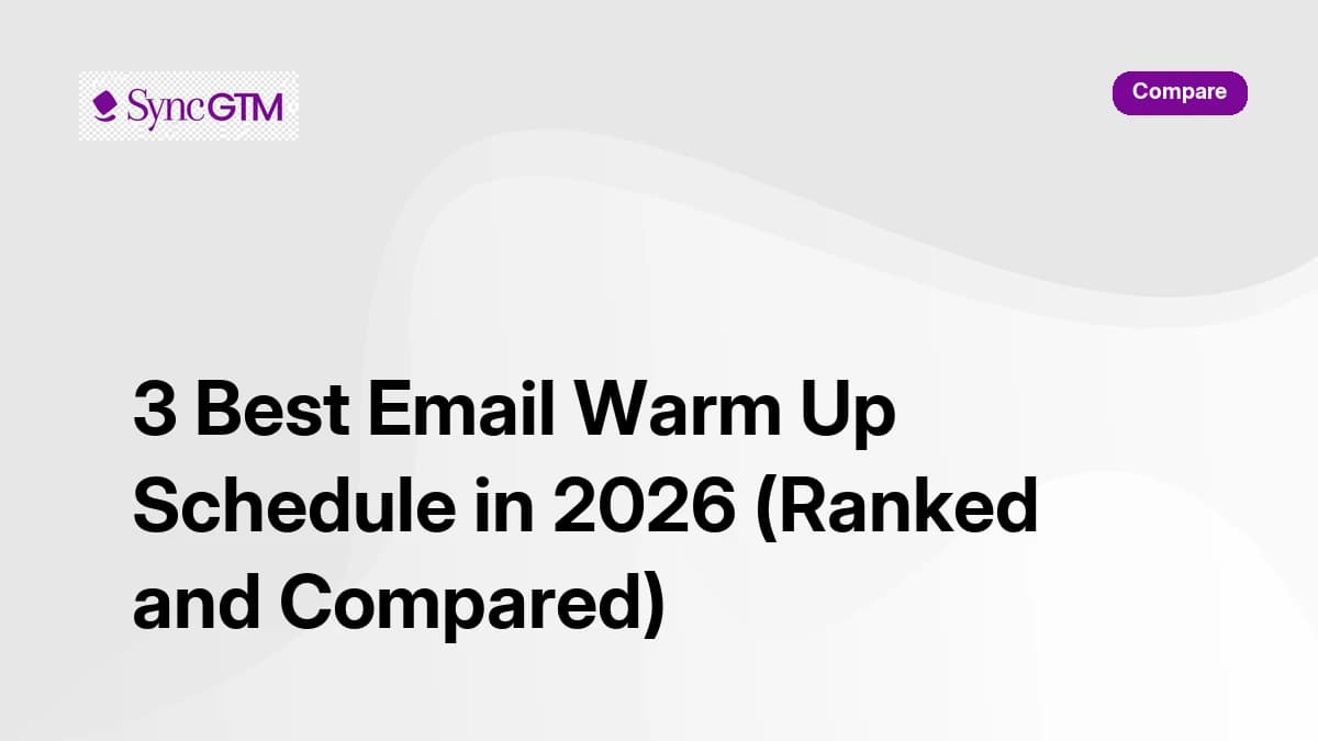 3 best email warm-up schedule tools in 2026 ranked and compared — SyncGTM Warmforge MailReach