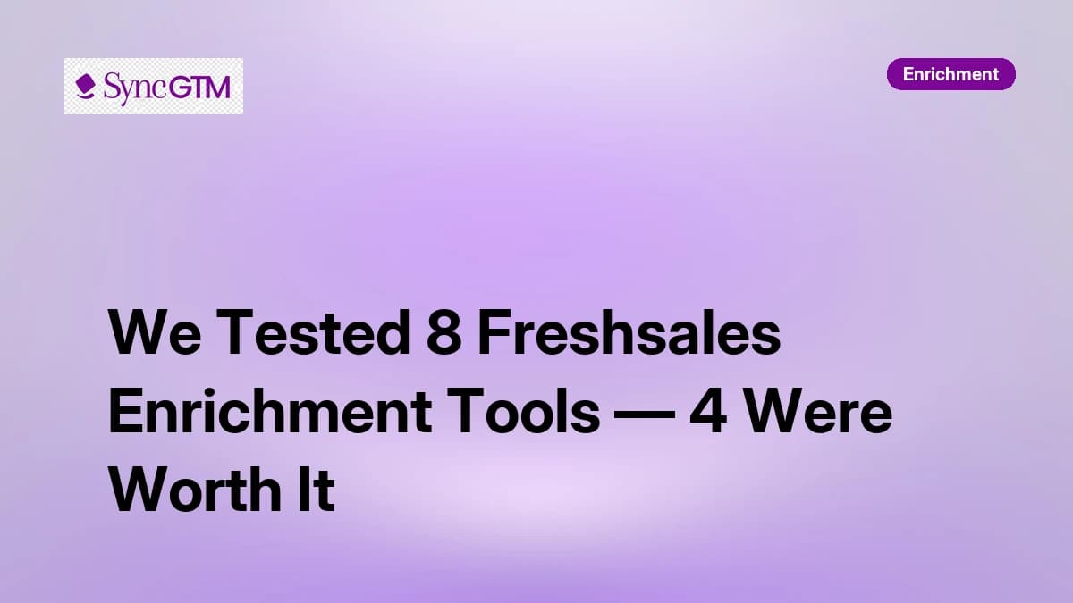 We Tested 8 Freshsales Enrichment Tools — 4 Were Worth It in 2026