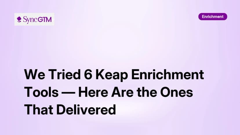 We Tried 6 Keap Enrichment Tools — Here Are the Ones That Delivered in 2026