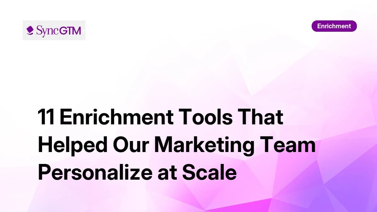 11 Enrichment Tools That Helped Our Marketing Team Personalize at Scale in 2026