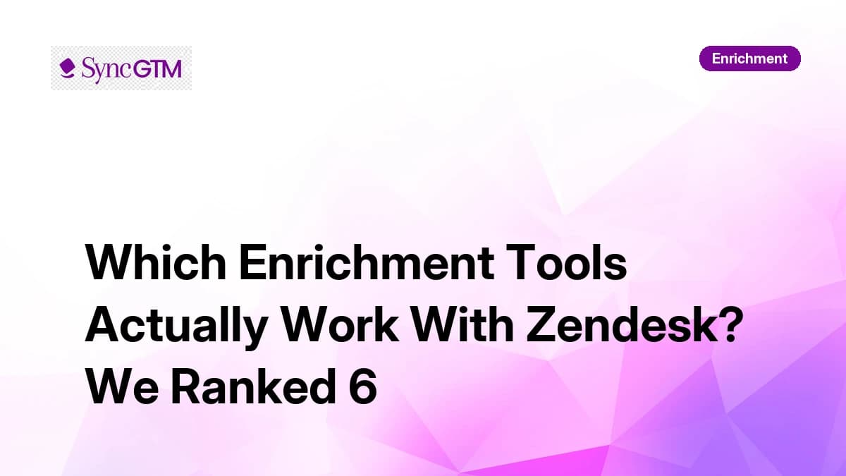 Which Enrichment Tools Actually Work With Zendesk? We Ranked 6 in 2026