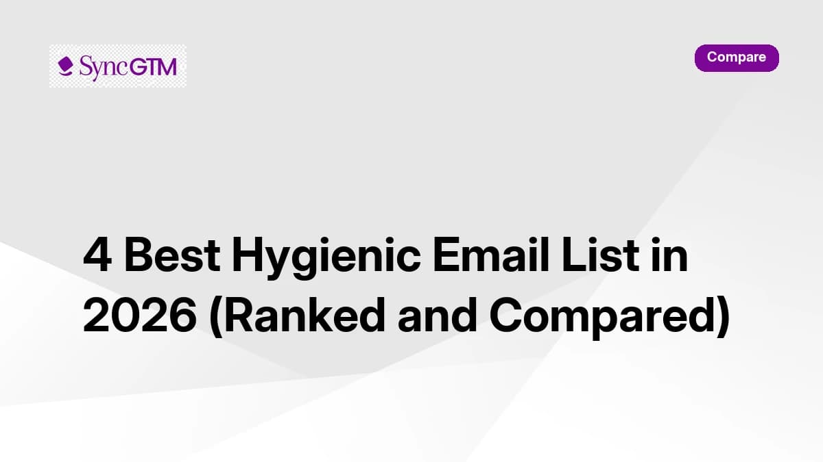 4 best hygienic email list tools in 2026 ranked and compared — SyncGTM, ZeroBounce, NeverBounce, Kickbox