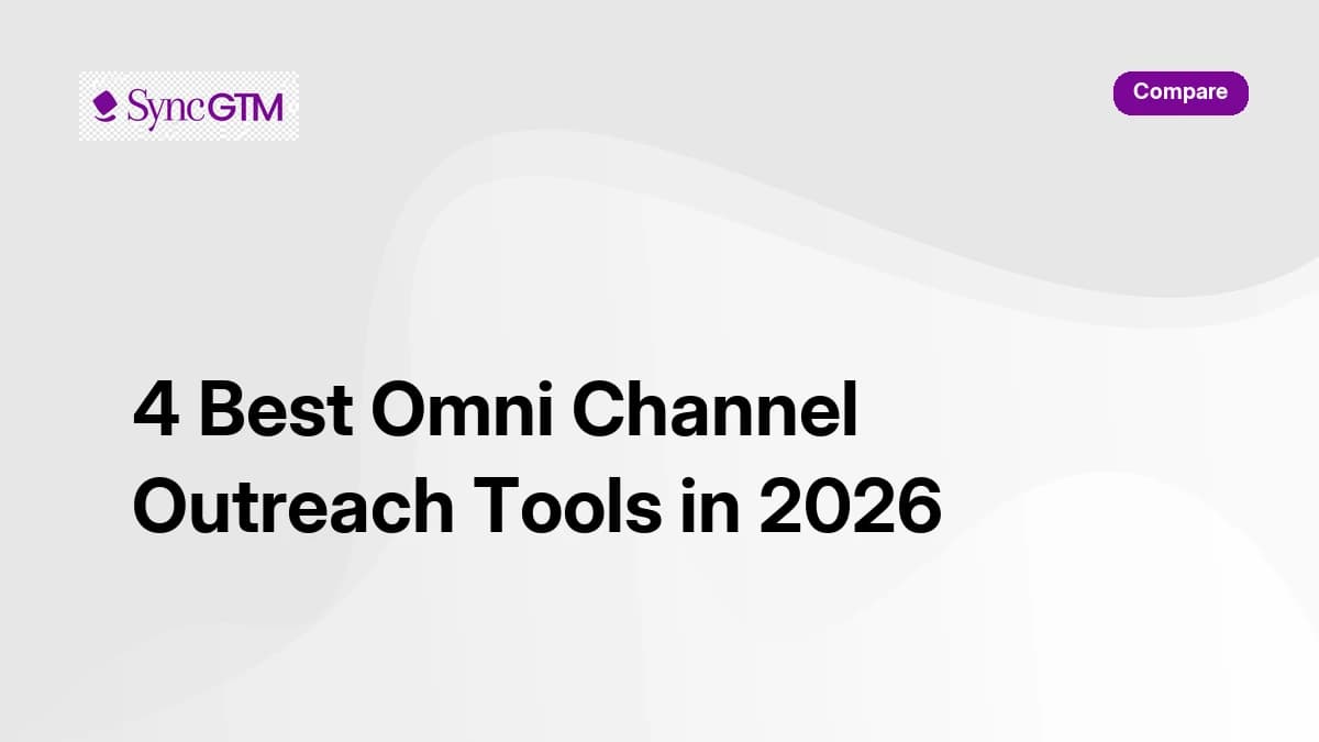 4 best omni channel outreach tools in 2026 ranked and compared — SyncGTM, Lemlist, Reply.io, LaGrowthMachine