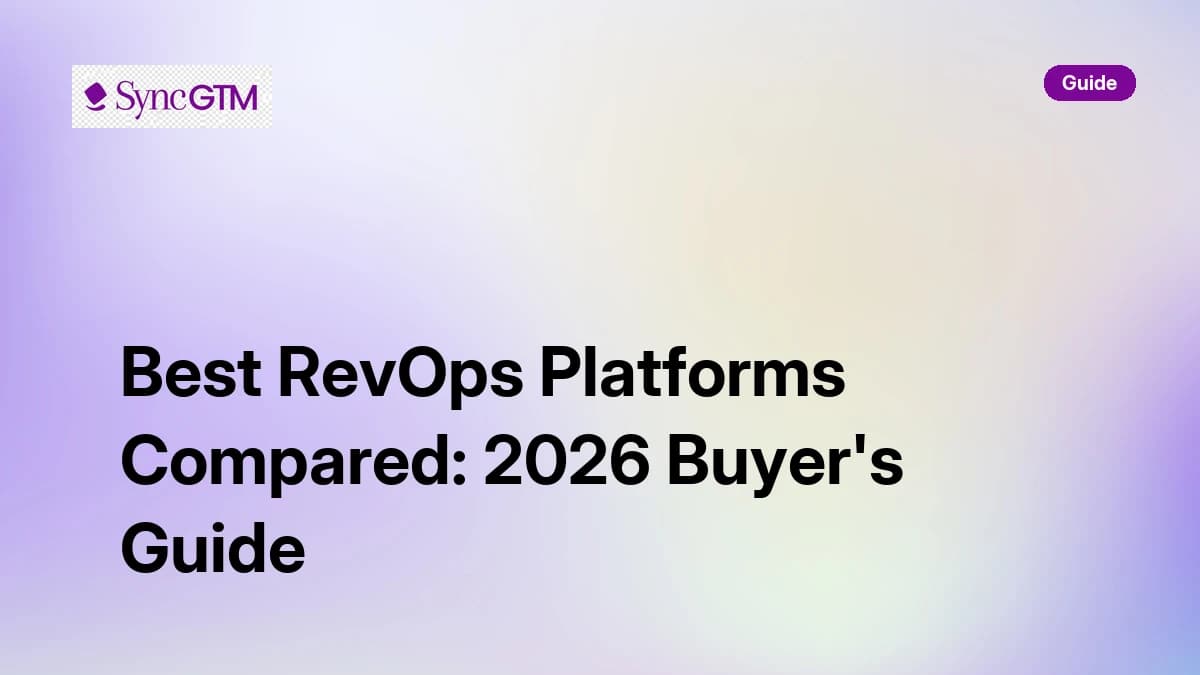 Best RevOps Platforms Compared: 2026 Buyer's Guide