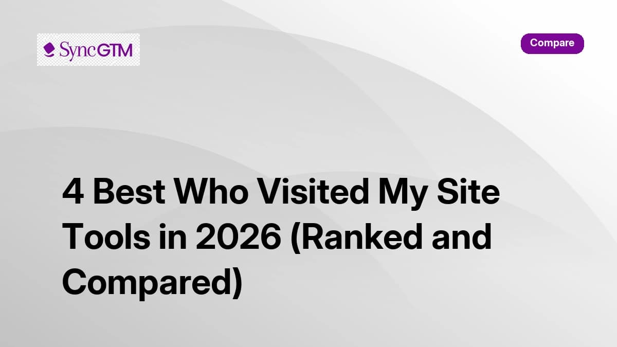 4 Best Who Visited My Site Tools in 2026 -- SyncGTM, RB2B, Warmly, Leadfeeder