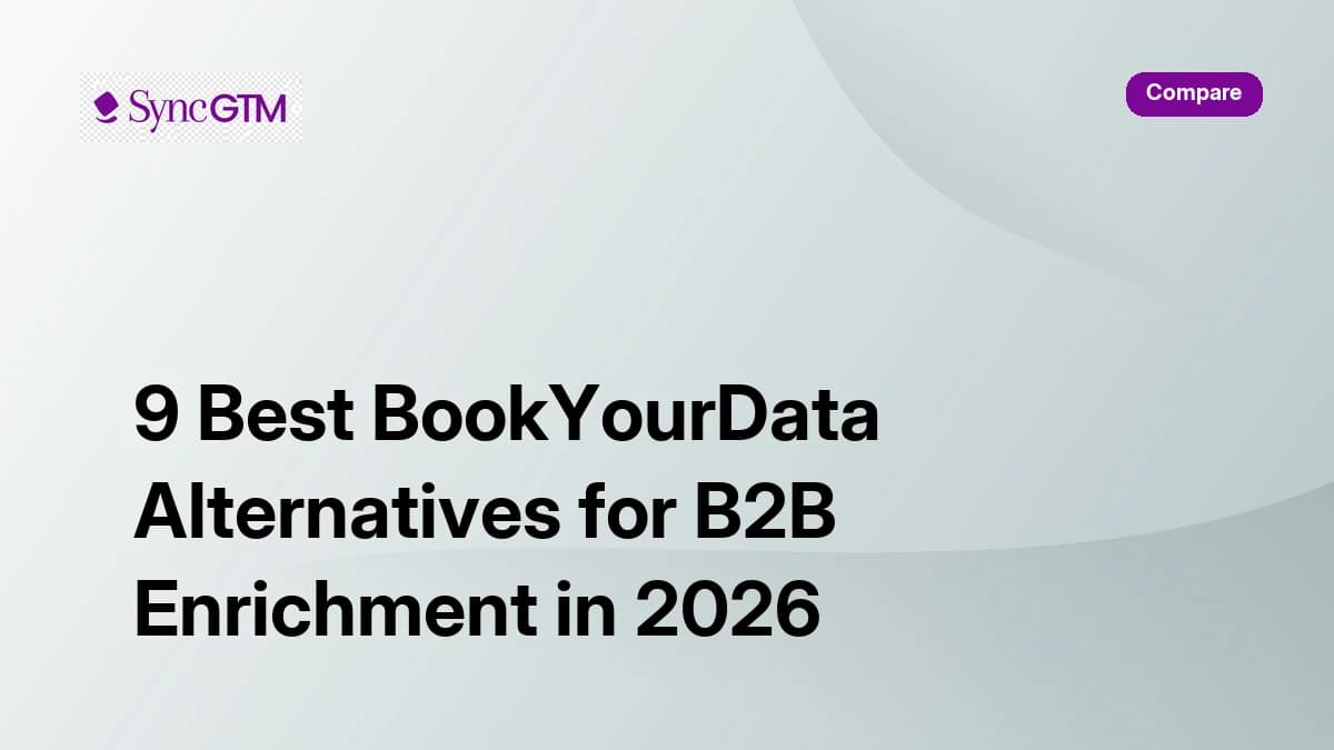 9 best BookYourData alternatives for B2B enrichment in 2026 — ranked comparison