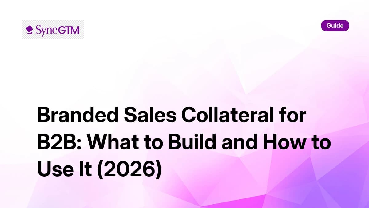 Branded Sales Collateral for B2B: What to Build and How to Use It (2026)