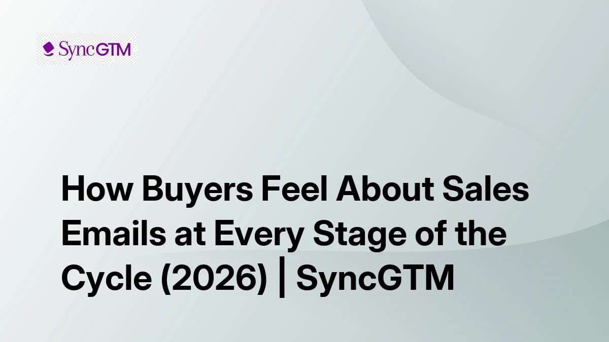 How buyers feel about sales emails at every stage of the cycle — 2026