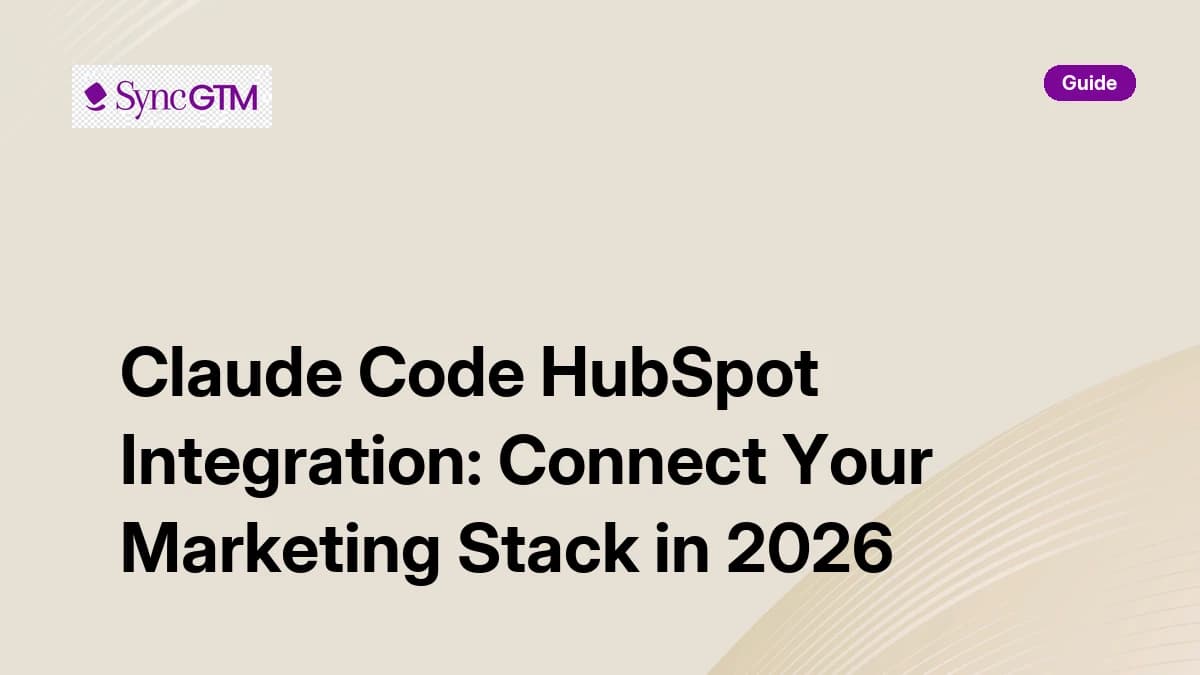 Claude Code HubSpot Integration guide — connecting AI agent to HubSpot CRM