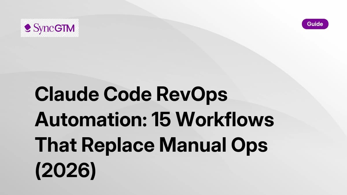 Claude Code RevOps Automation — 15 workflows that replace manual ops in 2026