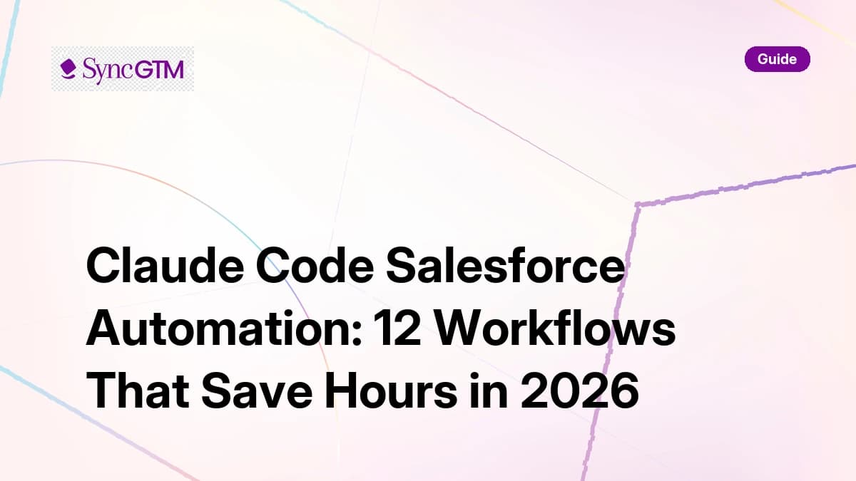 Claude Code Salesforce automation workflows guide 2026 — SyncGTM