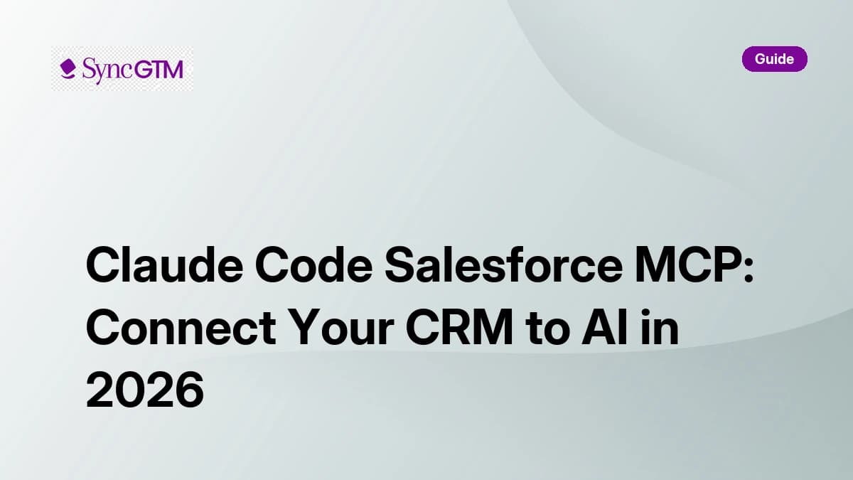 Claude Code Salesforce MCP setup guide — connect your Salesforce CRM to AI in 2026