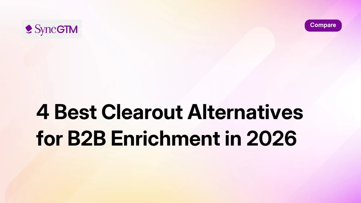 4 best Clearout alternatives for B2B enrichment in 2026 — ranked comparison