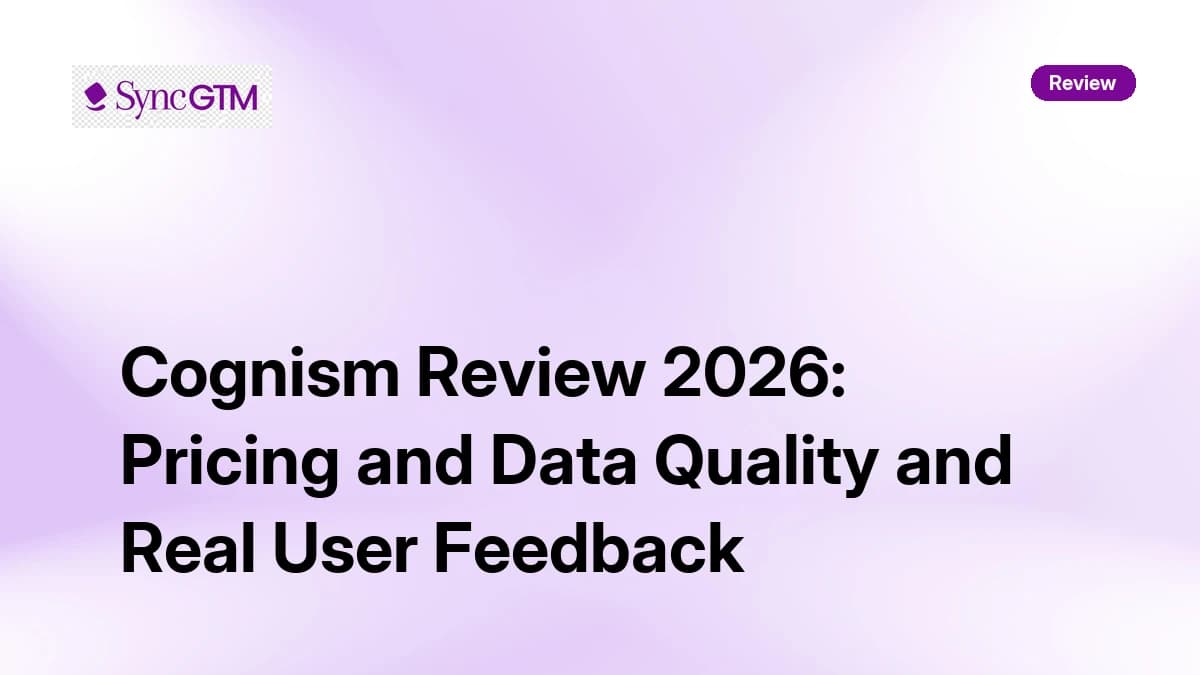 Cognism Review 2026 — pricing, data quality, Diamond Data, and real user feedback