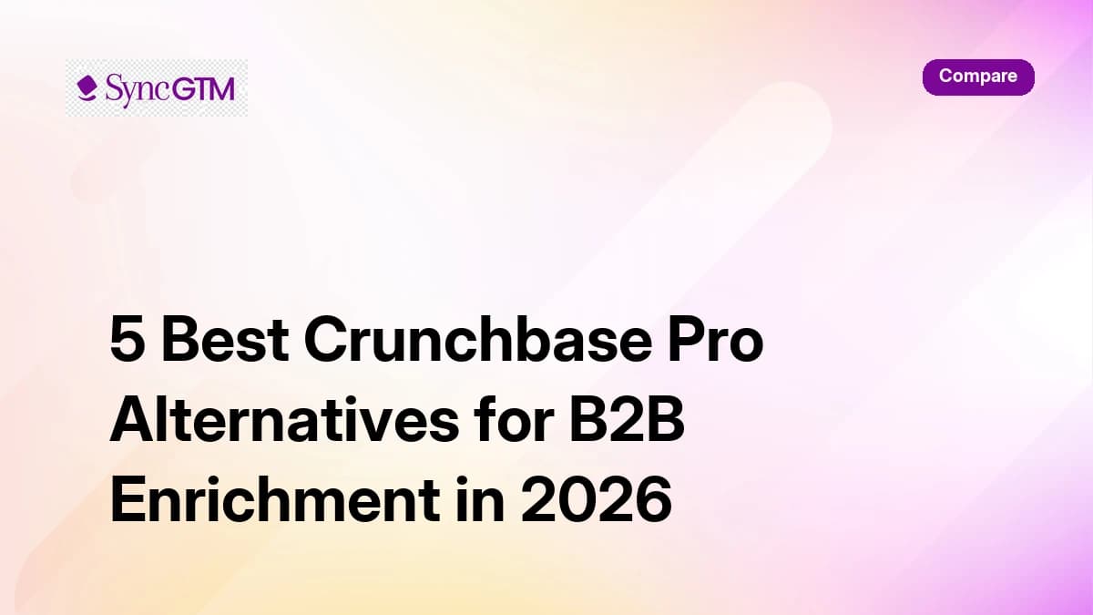 5 best Crunchbase Pro alternatives for B2B enrichment in 2026 — ranked comparison